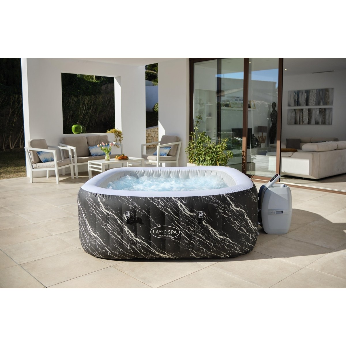 Lay-Z Spa Hollywood Airjet aufblasbare Spa - Quadratisch - 6 Personen