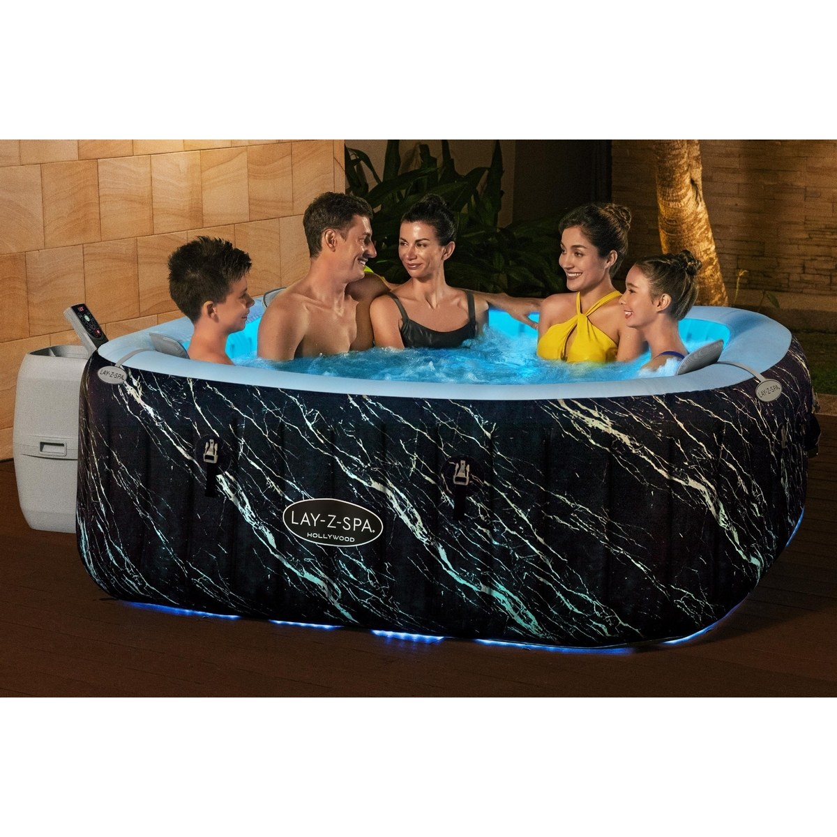 Lay-Z Spa Hollywood Airjet aufblasbare Spa - Quadratisch - 6 Personen