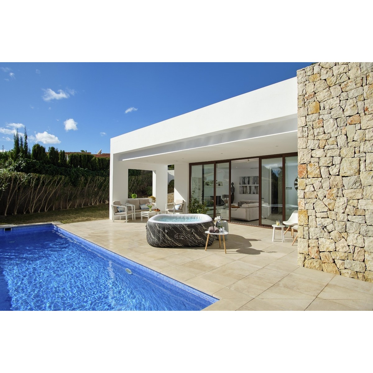 Lay-Z Spa Hollywood Airjet aufblasbare Spa - Quadratisch - 6 Personen