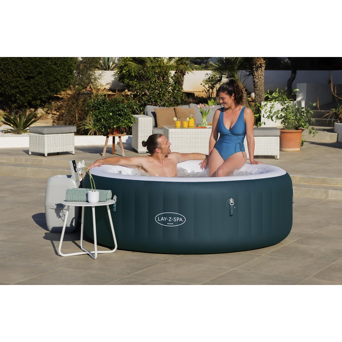 Lay-Z Spa Miami EnergySense Airjet aufblasbare Spa - 6 Personen