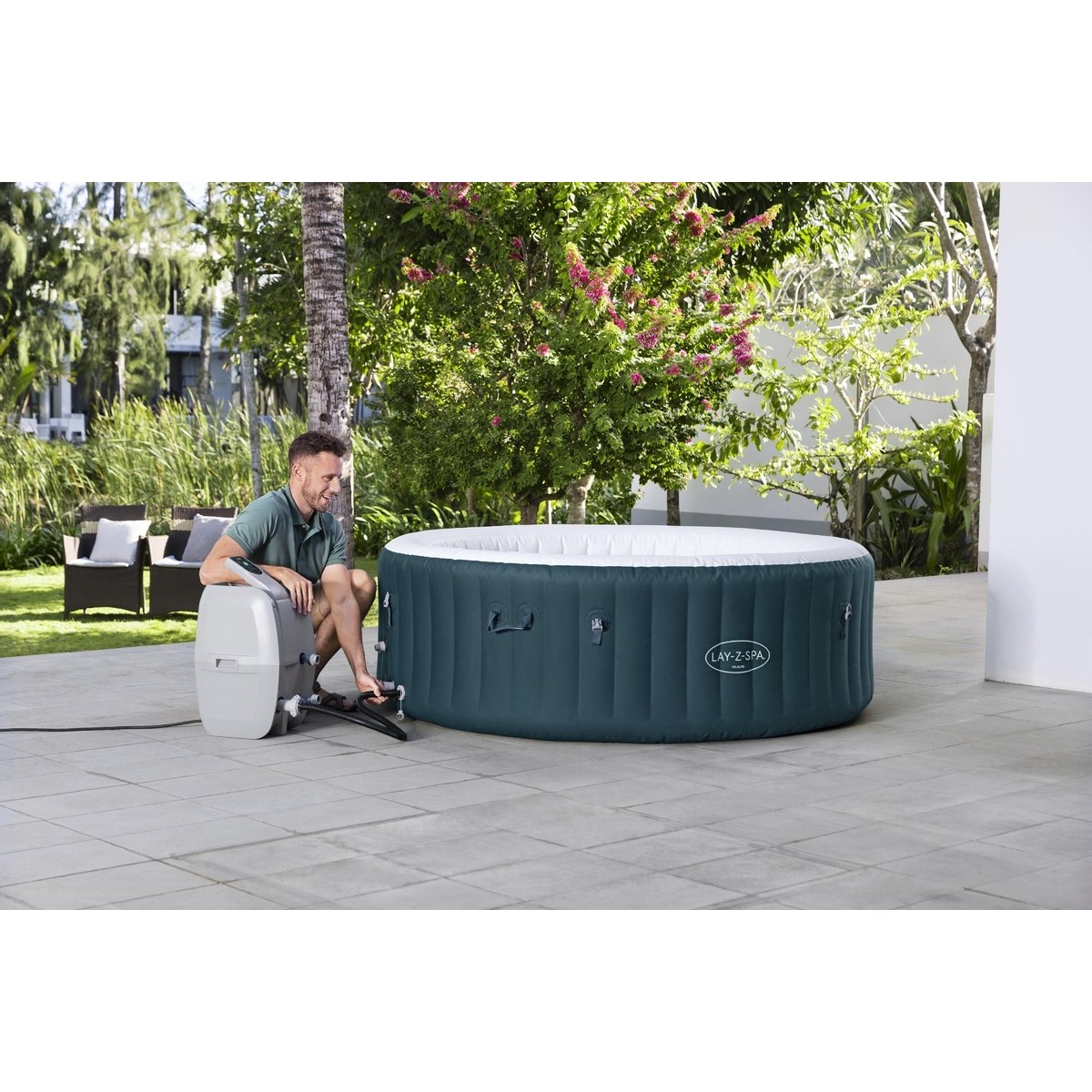 Lay-Z Spa Miami EnergySense Airjet aufblasbare Spa - 6 Personen