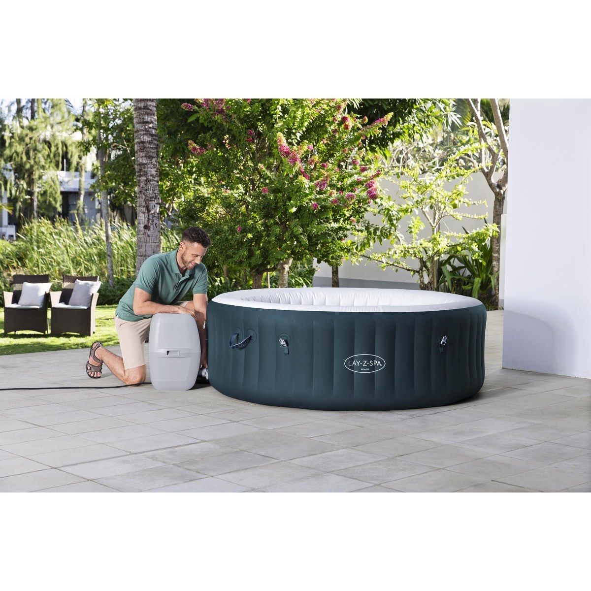 Lay-Z Spa Miami EnergySense Airjet aufblasbare Spa - 6 Personen