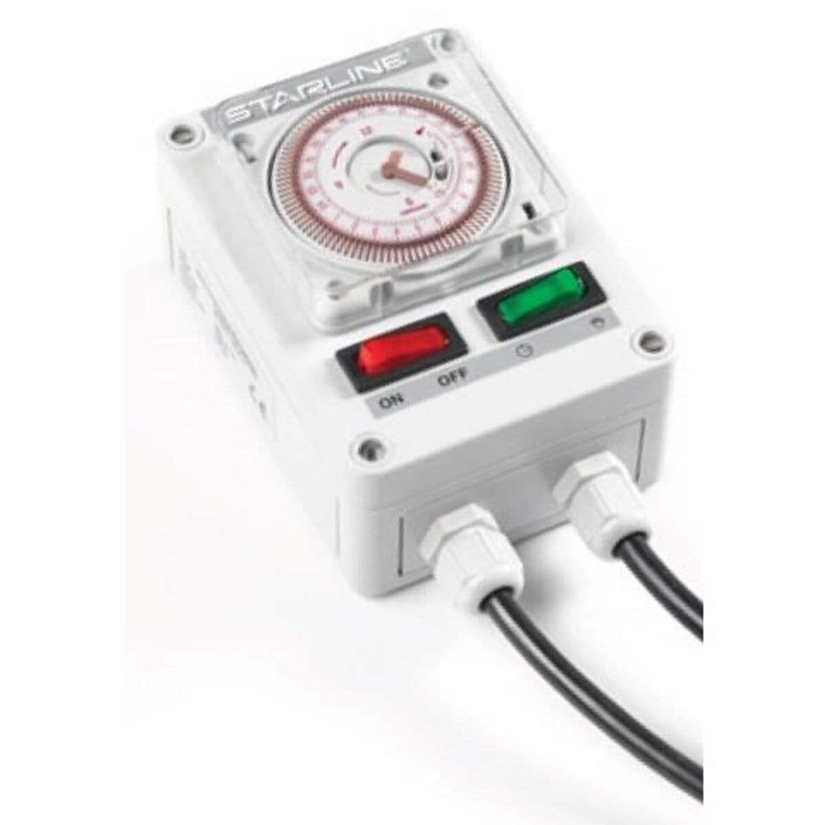 Elektronische Zeitschaltuhr für Poolheizung und Pumpensysteme.