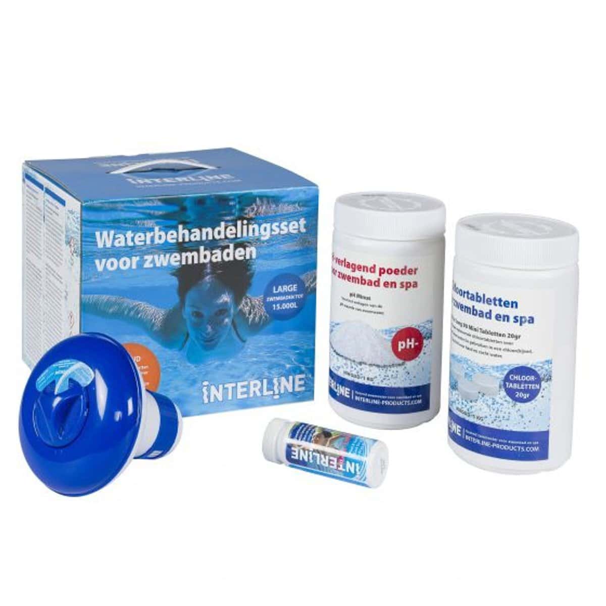 Komplettes Wasserpflege-Set für die Poolpflege und den Wasserhaushalt.
