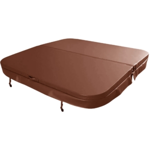 W'eau Spa-Abdeckung 210 x 210 cm - Braun - Radius 18 cm