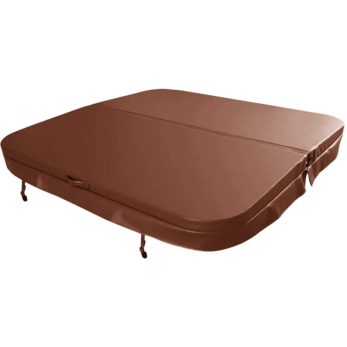 W'eau Spa-Abdeckung 220 x 220 cm - Braun - Radius 18 cm