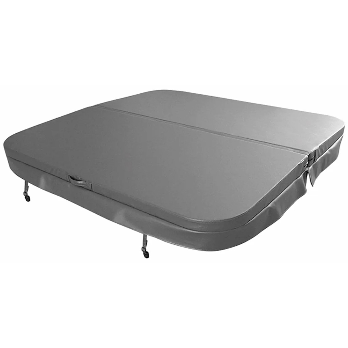 W'eau Spa-Abdeckung 240 x 240 cm - Grau - Radius 18 cm
