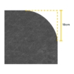 W'eau Spa-Abdeckung 240 x 240 cm - Grau - Radius 18 cm