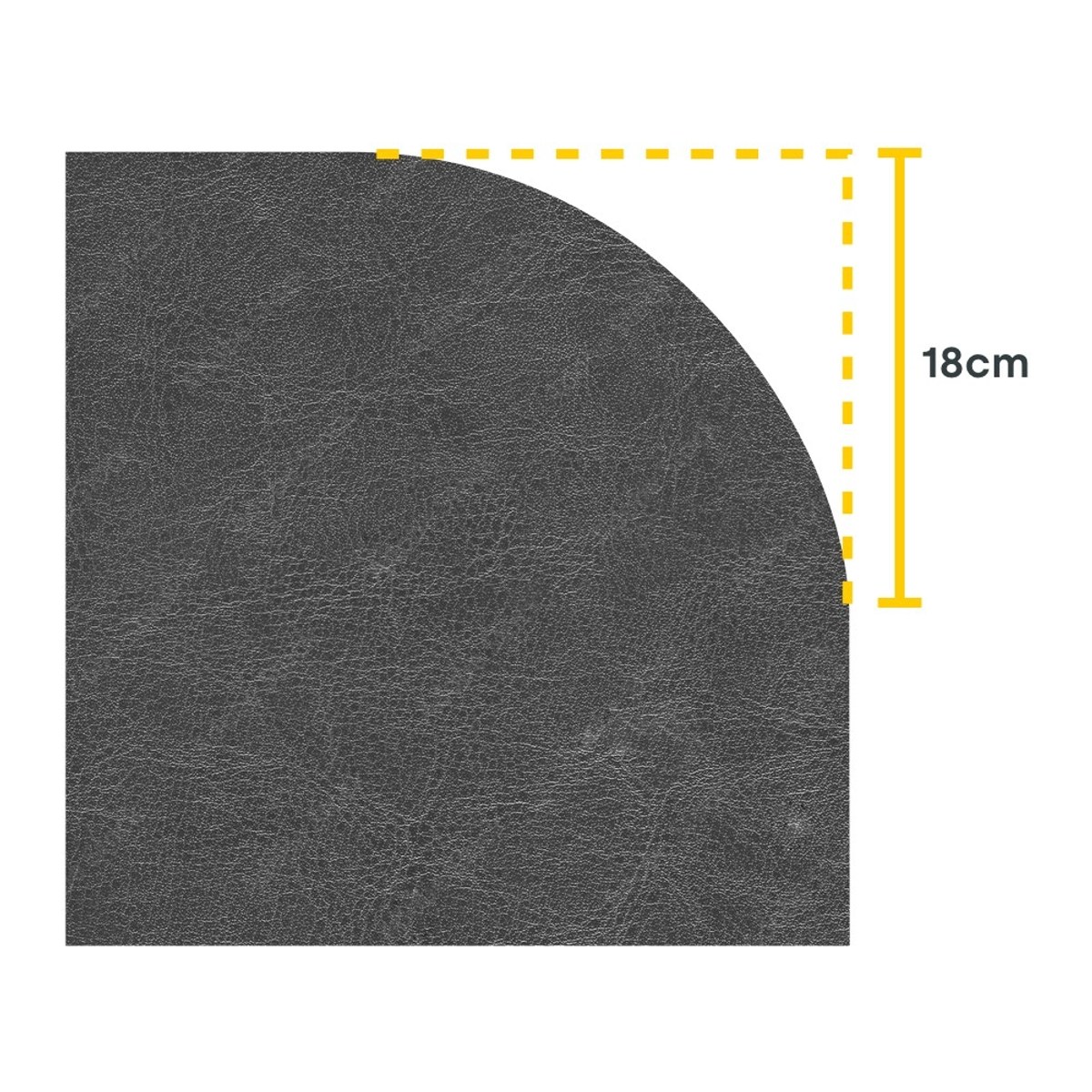 W'eau Spa-Abdeckung 240 x 240 cm - Schwarz - Radius 18 cm