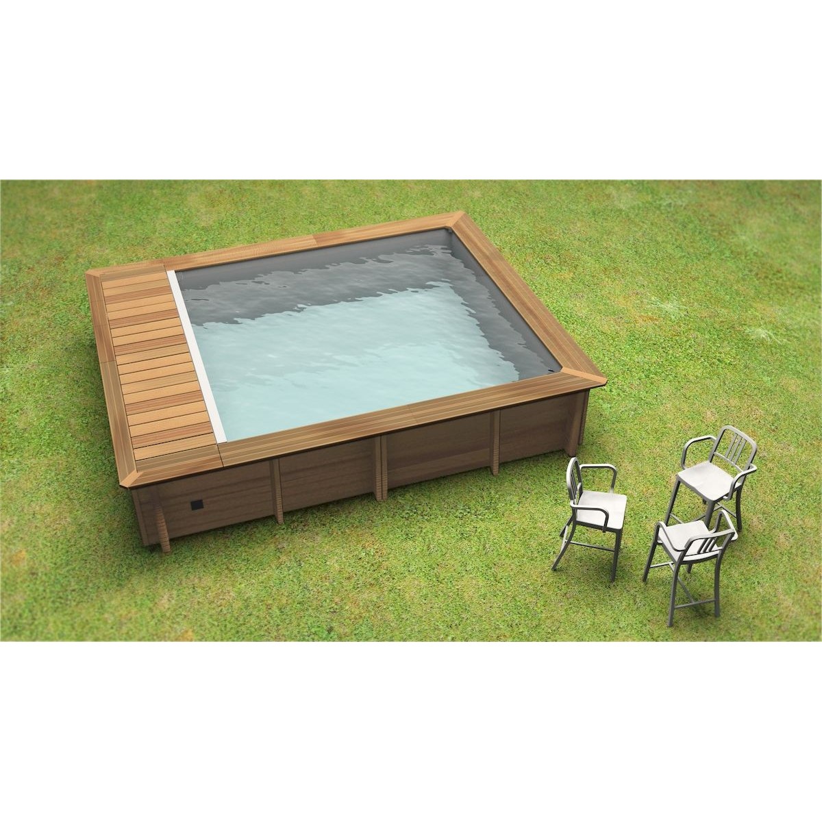 BWT Compact Stadtpool - 4.20 x 3.50 x 1.33 m - mit Filterpumpe