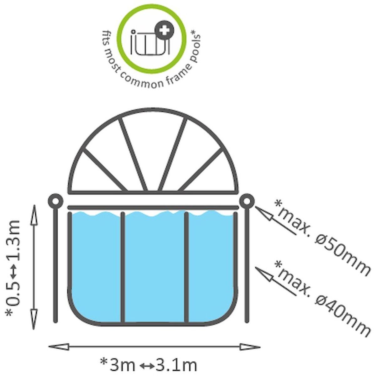 EXIT Poolüberdachung rund 305 cm - universell