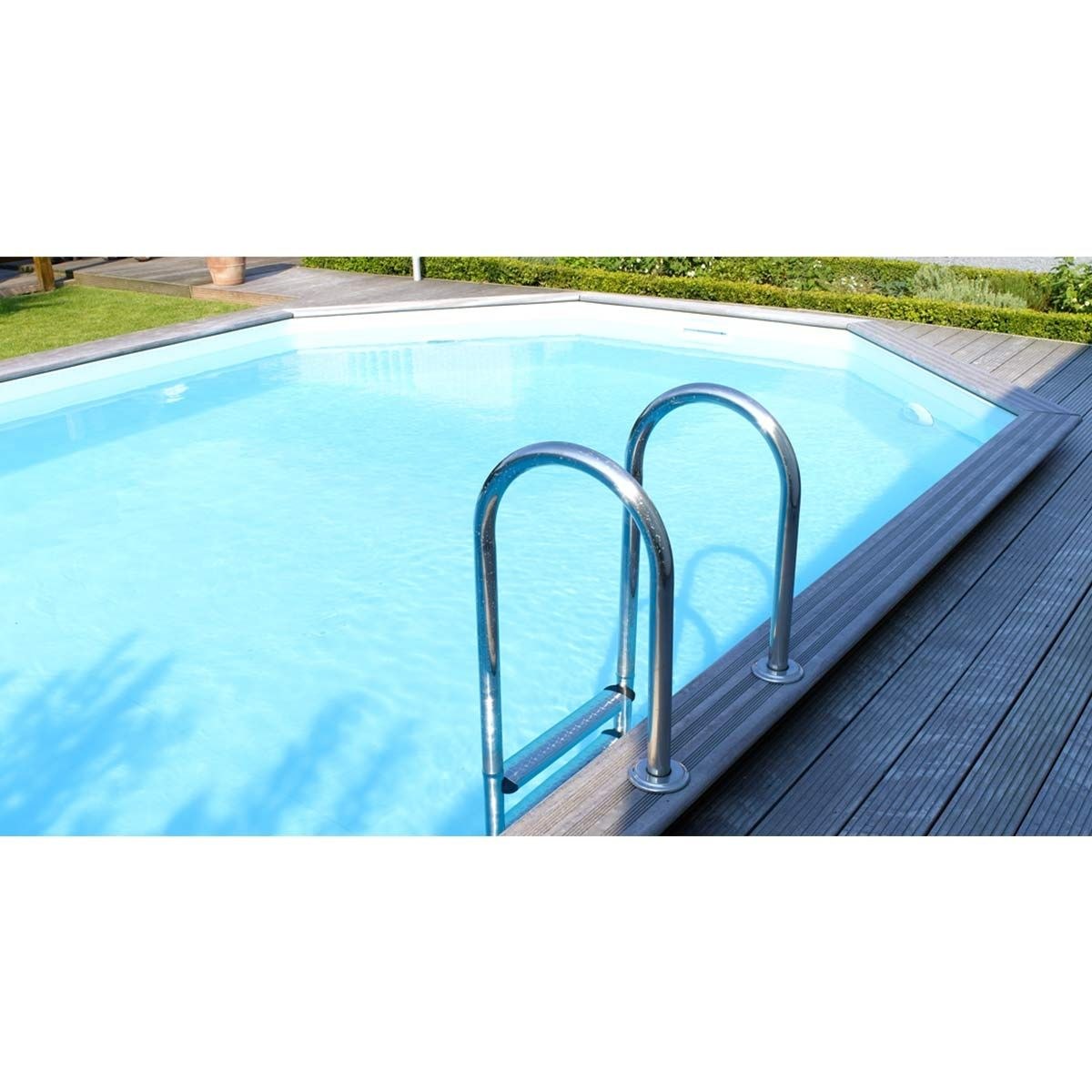 Gardipool Oblong Pool aus Holz - 8.10 x 4.60 x 1.33 m