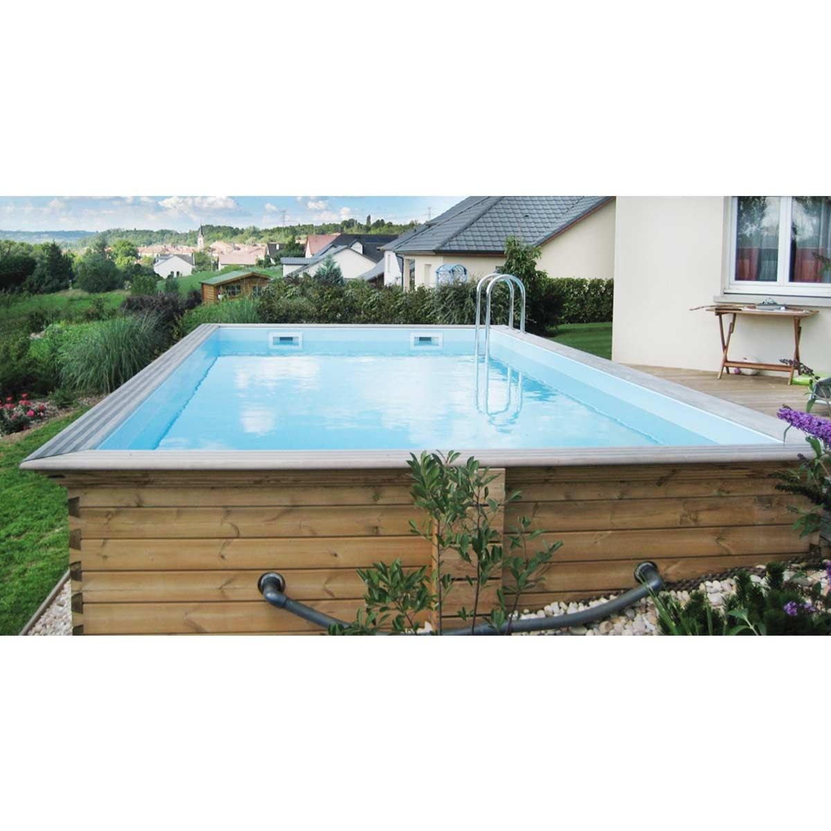 Gardipool Quartoo Holzpool - 8.20 x 3.90 x 1.46 m