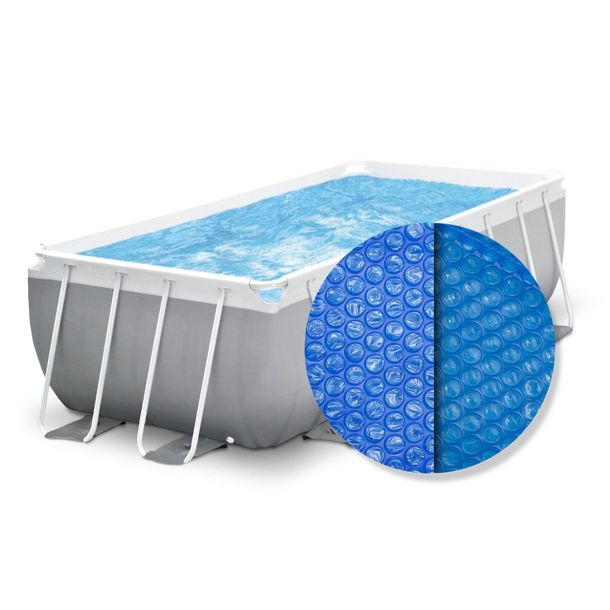 Intex Solar Cover rechteckig - 488 x 244 cm (Planenmaß 476 x 234) - Blau