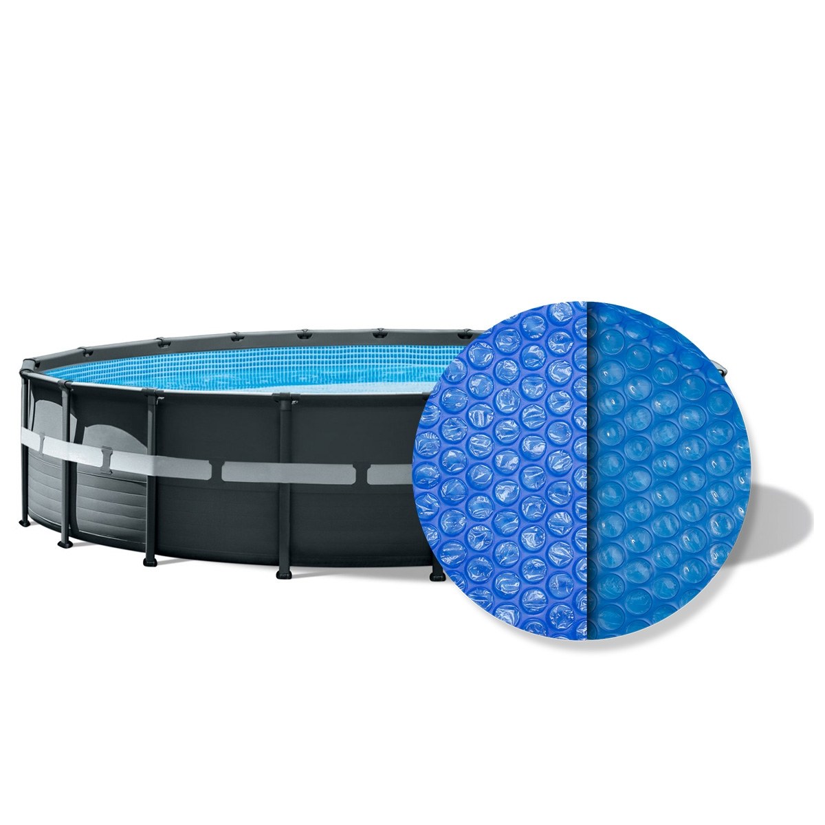 Intex Solar Cover rund - 488 cm (Abdeckungsmaß 470) - Blau