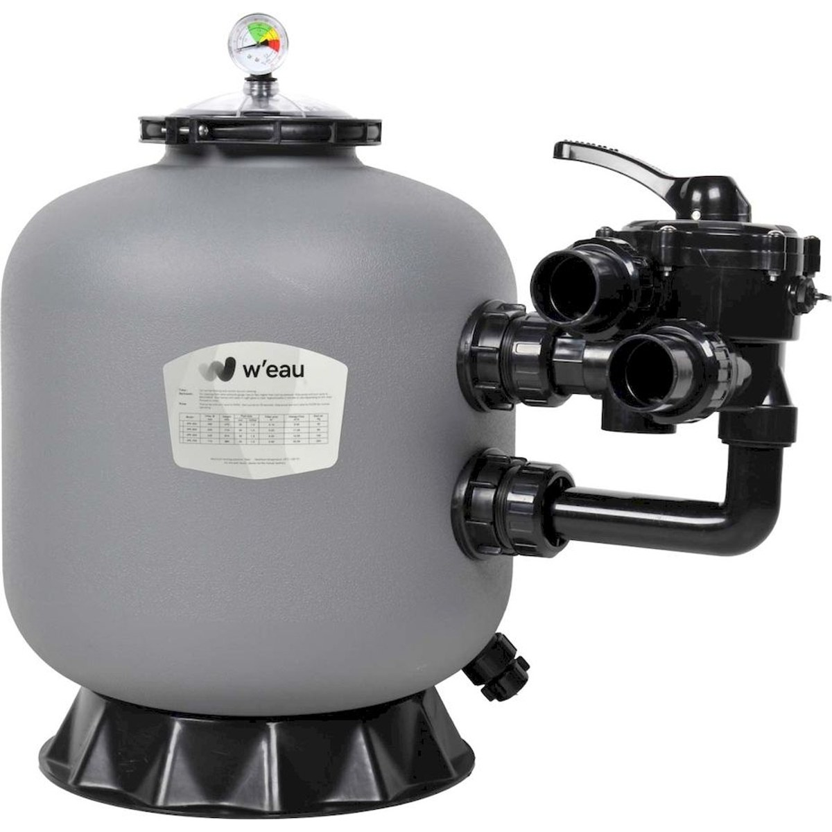 W'eau HDPE-500 Side-Mount-Sandfilter 12m³