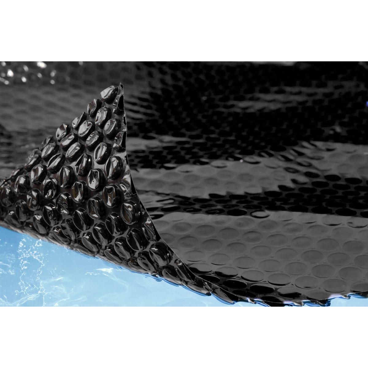 W'eau Premium solar cover rechteckig - 732 x 366 cm (Planenmaß 716 x 346) - Schwarz