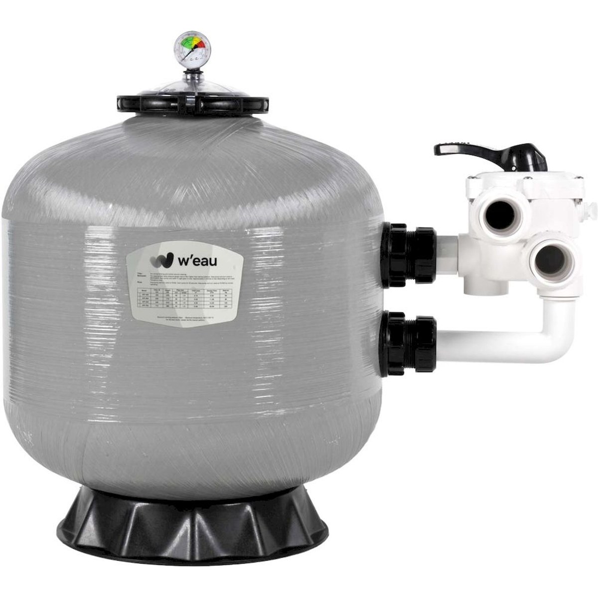 W'eau S-650 glasfaserverstärkter Side-Mount-Sandfilter 16m³