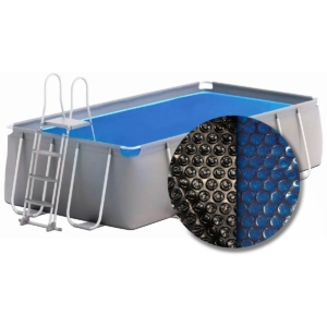 W'eau Solarabdeckung rechteckig - 488 x 244 cm (Planengröße 476 x 234) - Schwarz/Blau