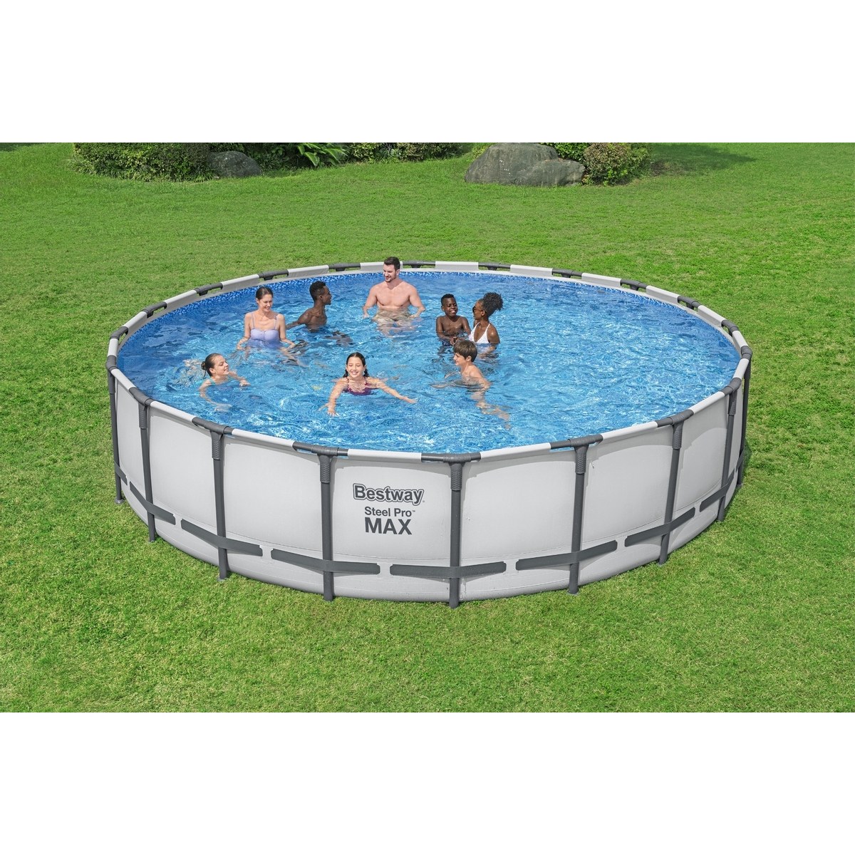 Bestway Steel Pro MAX Pool - 610 x 132 cm - mit Filterpumpe und Zubehör