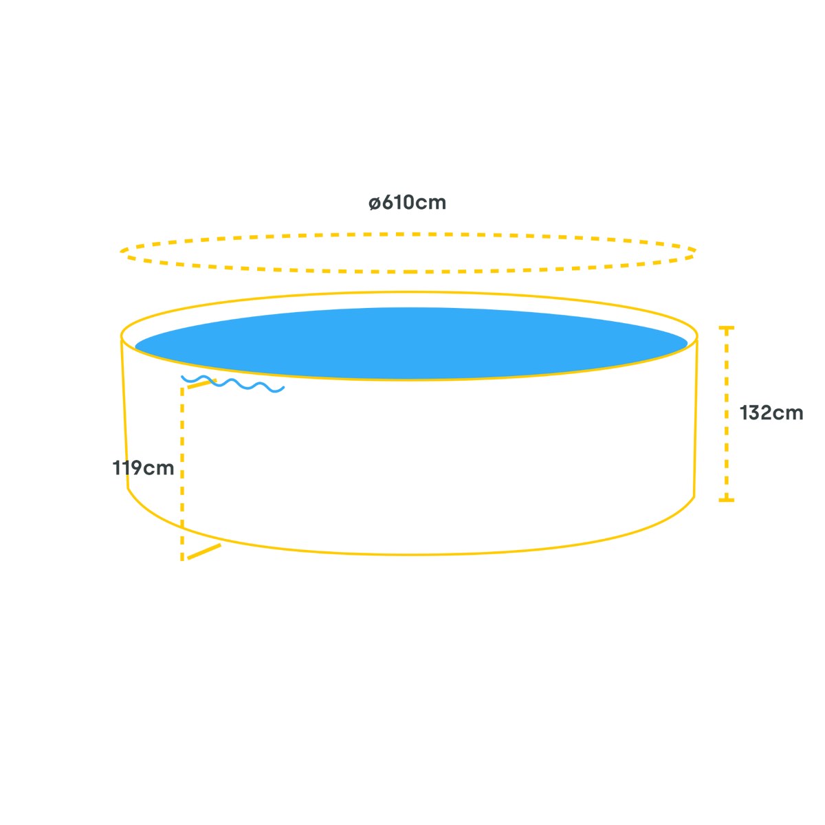 Bestway Steel Pro MAX Pool - 610 x 132 cm - mit Filterpumpe und Zubehör