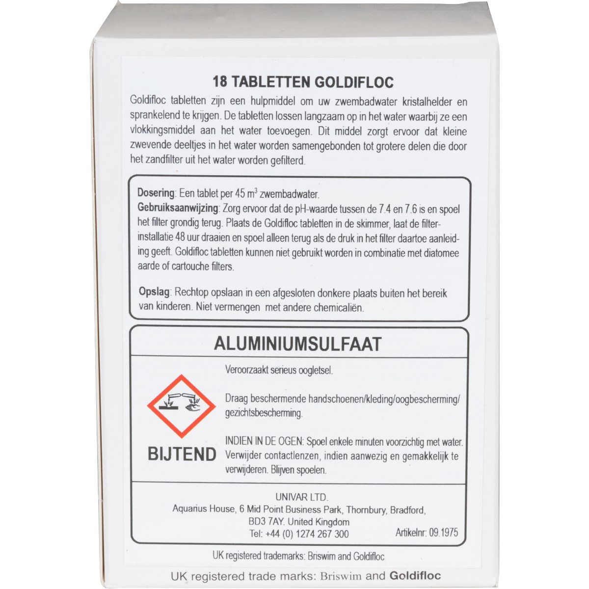 Briswim Goldifloc Flockungsmittel - 18 Tabletten