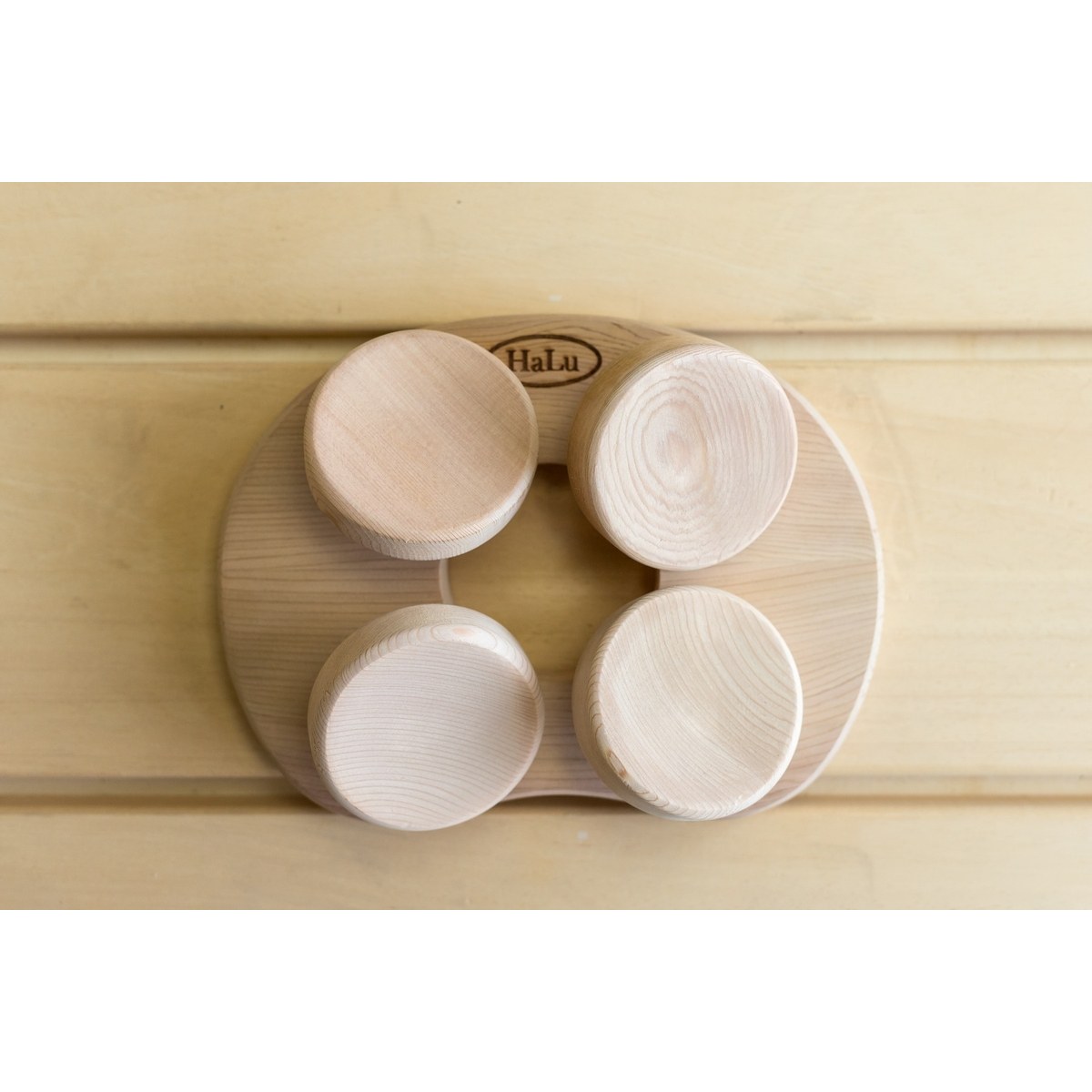 Halu ergonomische Kopfstütze für Sauna - Rund - Red Cedar