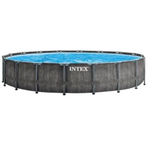 Intex Greywood Prism Frame Pool - 549 x 122 cm – mit Filterpumpe und Zubehör